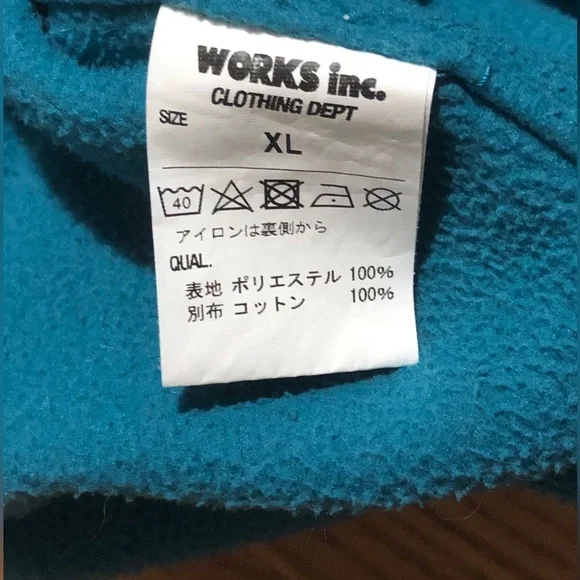 Iron Heart CPO Micro Fleece Flannel Shirt Mens XL Button Up Turquoise Blue - Picture 4 of 10